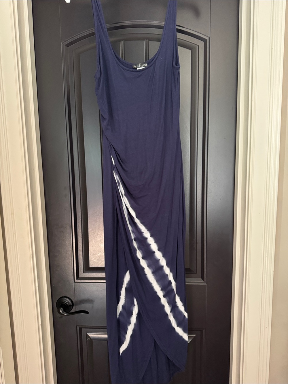 Venus Blue Tie-Dye Maxi Dress - Sleeveless Casual Style
